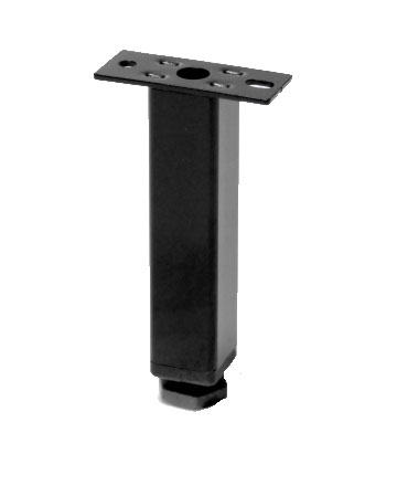 Ножка регулируемая по высоте 20x20х100 мм, Юкей, цвет ЧЕРНЫЙ Kessebohmer