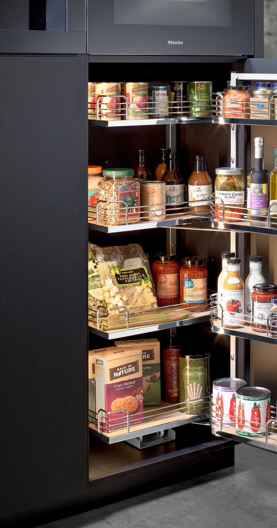 КОМПЛЕКТ Тандем II 500 мм, H 1100, Арена КЛАССИК, 4 полки, цвет ХРОМ Kessebohmer | официальный магазин