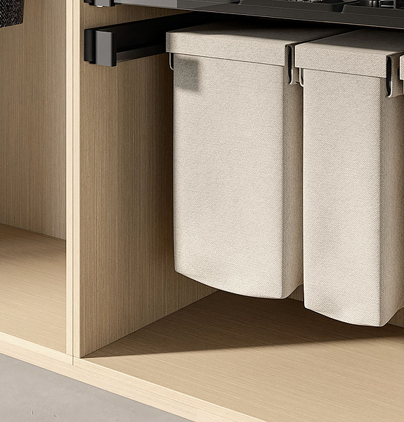 КОМПЛЕКТ Мешок для белья 320 мм Конеро W 760-820 мм, D 345 мм; мешок широкий 1 шт; мешок узкий 1 шт; черный Kessebohmer | официальный магазин