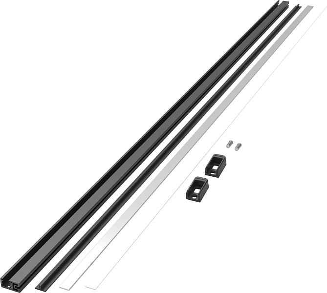 Штанга для одежды Конеро W 1220 мм с пазом для LED подсветки цвет ЧЕРНЫЙ Kessebohmer | официальный магазин