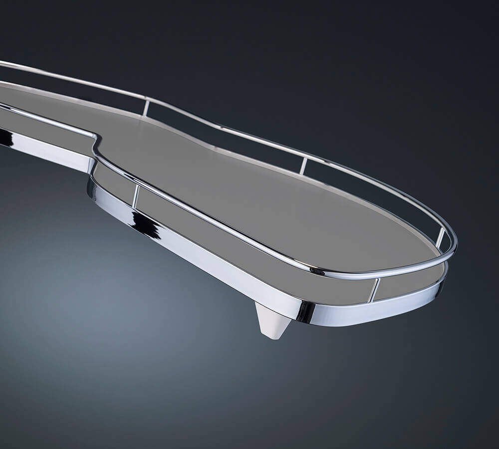 Комплект полок левый, Леманс 600 мм, Арена КЛАССИК, 2 полки + рычаги, цвет ХРОМ Kessebohmer | официальный магазин