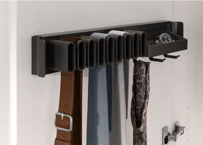 Держатель для галстуков и ремней с полочкой фасадный 320 мм Конеро D 345 мм Kessebohmer | официальный магазин