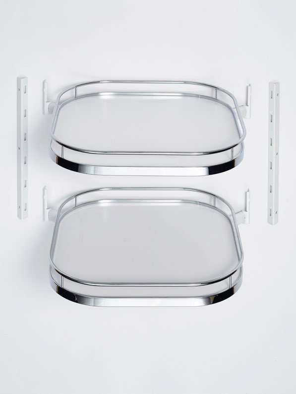 Комплект 2 полки, ТорнМоушн 600 мм, Арена КЛАССИК, цвет ХРОМ