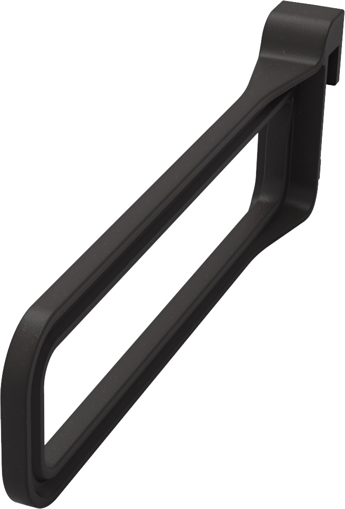 Вешалка двухуровневая съемная 450 мм Конеро D 475 мм цвет ЧЕРНЫЙ