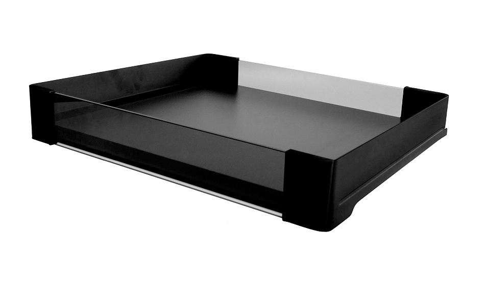 КОМПЛЕКТ Полка внутренняя выдвижная со стеклом 450 мм Конеро H 72 W 660-720 мм, черный Kessebohmer | официальный магазин