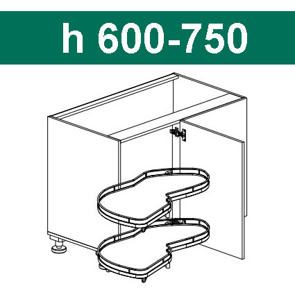 LEMANS 2 полки h 600-750 Kessebohmer купить в Ижевске | официальный магазин