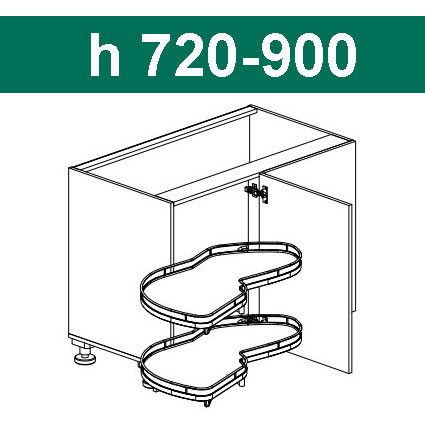 LEMANS 2 полки h 720-900 Kessebohmer купить в Ижевске | официальный магазин